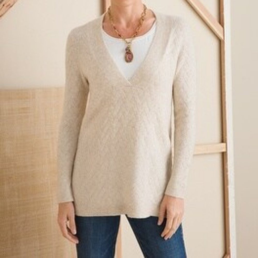 Chico's Herringbone Sweater, Size SP, EUC
